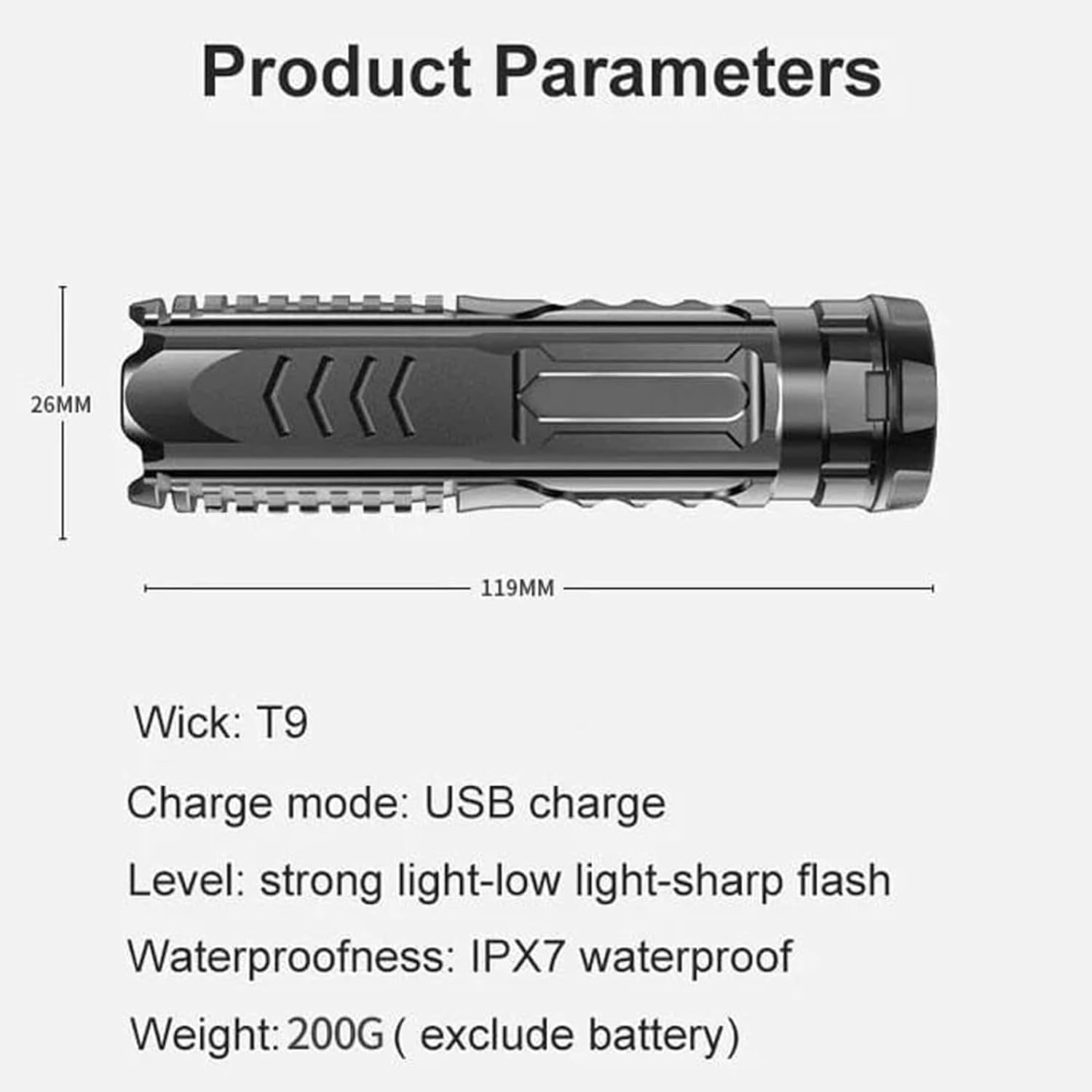 Fresh Life Flashlight,Multifunctional Rechargeable Flashlight,Handheld LED Rechargeable High Lumens Flashlight for Camping, Hiking ，Strong Light Waterproof Flash Light for Outdoor (3PCS)