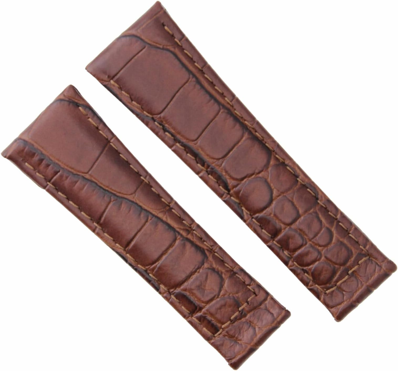 EwatchpartsLeather Watch Band Strap Compatible With Rolex Daytona 16518 16519 16520 Watch Brown Regular