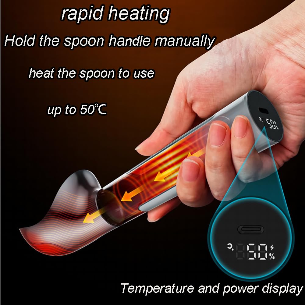 Scooper elettrico termostatico per gelato con temperatura regolabile, design antiaderente e antigelo in metallo per gelato duro e preparazione di alimenti