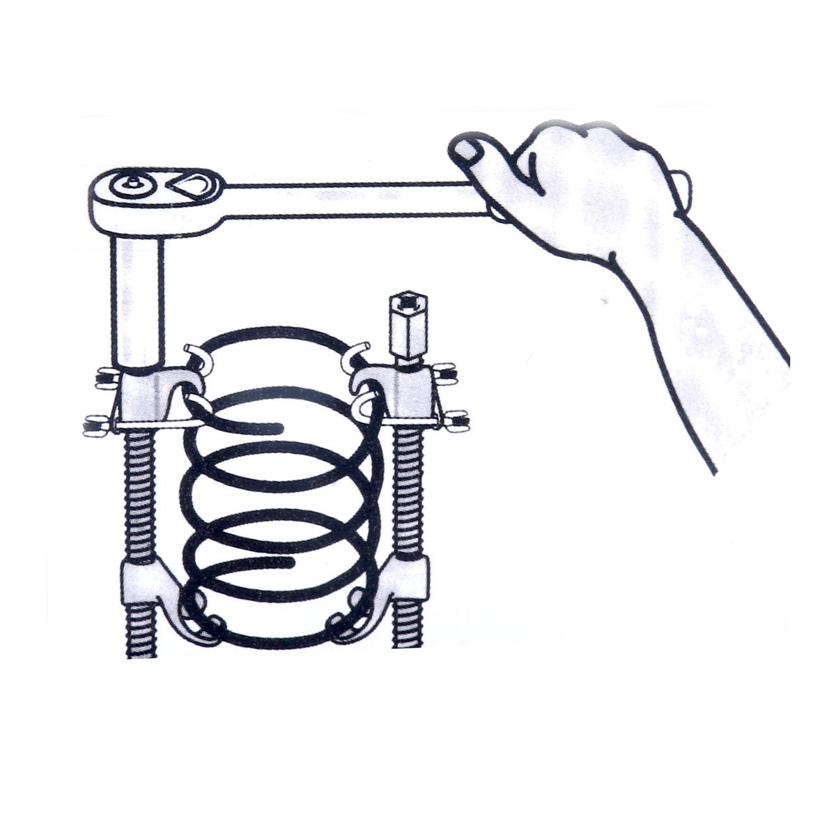 FreeTec Herramienta de Compresor de Muelle Universal (2 Piezas), Coil Compresor De Primavera