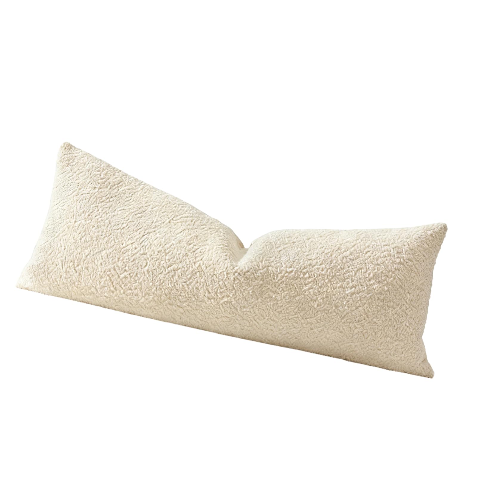 Kaeltsyn Interlaced Soft Lumbar Pillow Cover in Breathable Polyester with Neutral Color Preferences Lumbar Pillow Cover