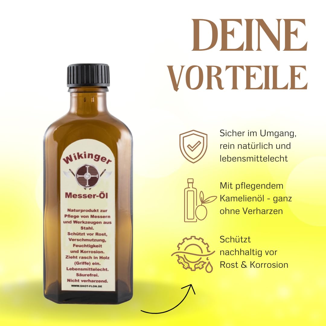 Olio per coltelli vichingo 100 ml olio di camelia per alimenti protezione ruggine corrosione