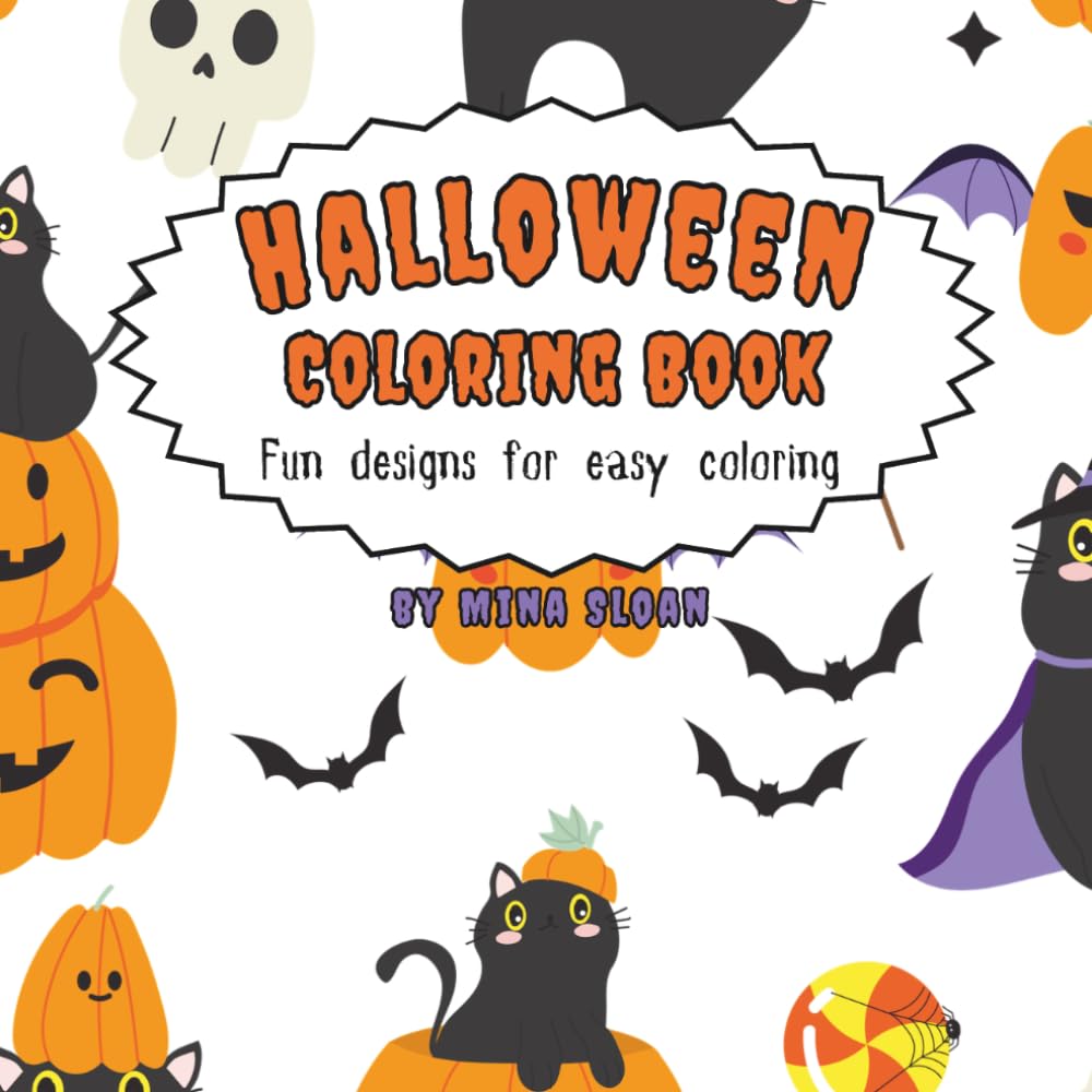 Halloween Coloring Book for Kids: Bold and Easy Pictures for Hours of Spooky Fun