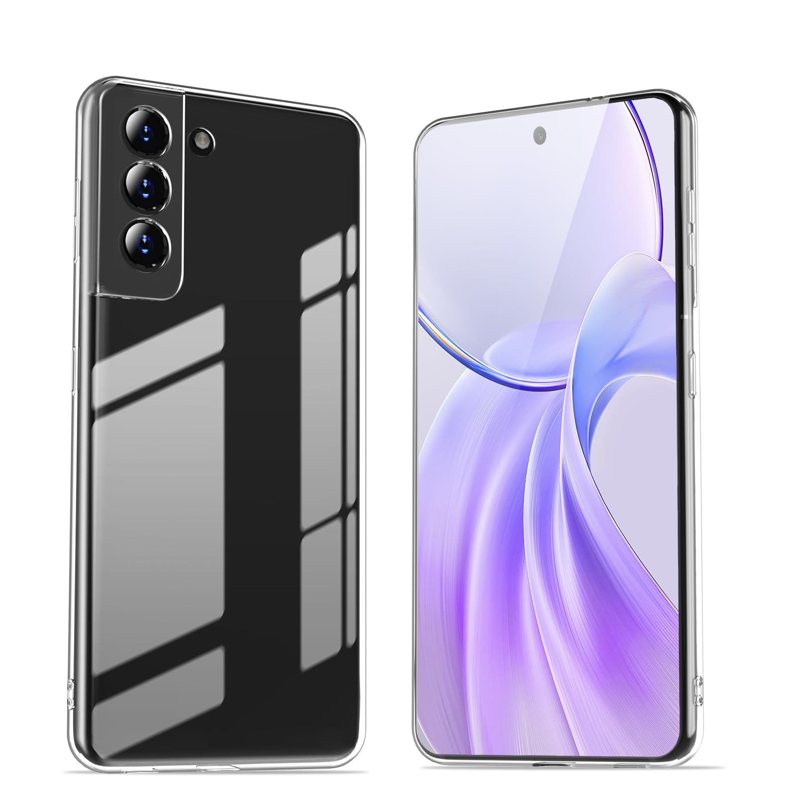 FNISO 透明 ケース 用のGalaxyS21 ケース ギャラクシーS21 クリアケース S21 透明カバー SC-51B SCG09 カバー HD全透明 極薄 軽薄型 黄ばみにくい 指紋防止 すり傷防止 持ちやすい ワイヤレス充電対応 ストラップホール