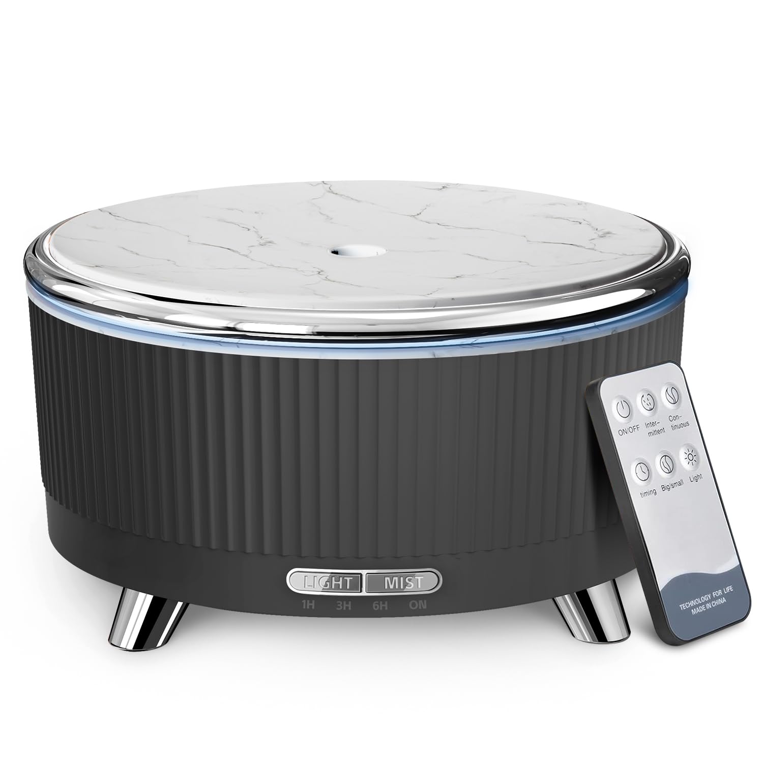 Diffusore di oli essenziali da 500 ml: diffusore di aromi ad ultrasuoni con telecomando per spa, hotel, sala yoga, umidificatore per camera da letto, con luci notturne a 7 colori e spegnimento