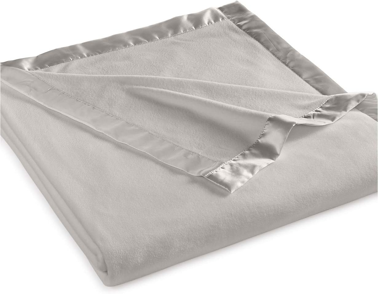 Martha Stewart Easy Care Soft Fleece Blanket (King, Gray)