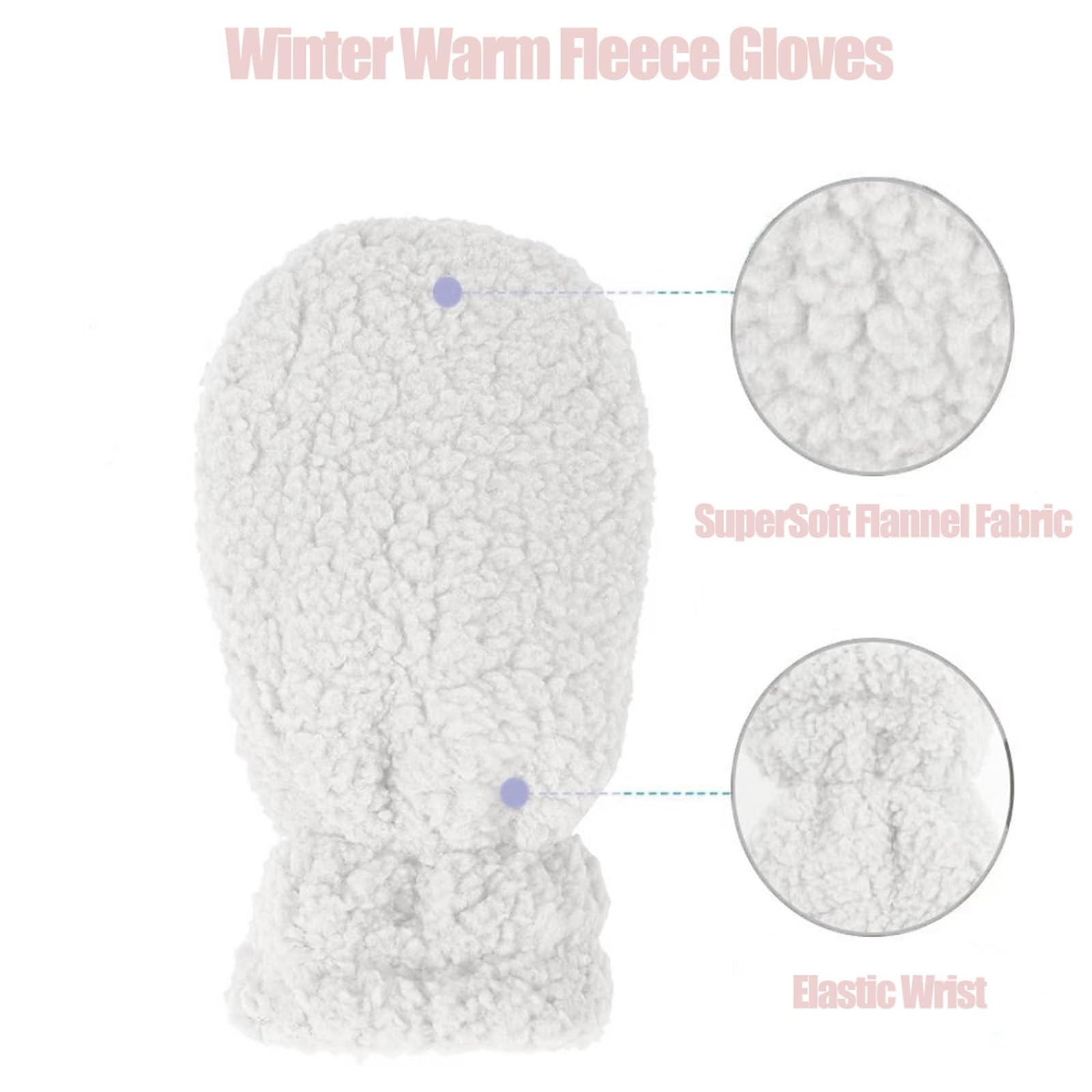 PandaEar 3 Pairs Baby Winter Mittens, Newborn Gloves Warm Fleece Lined No Scratch Mittens for 0-12 Months Infants Girls