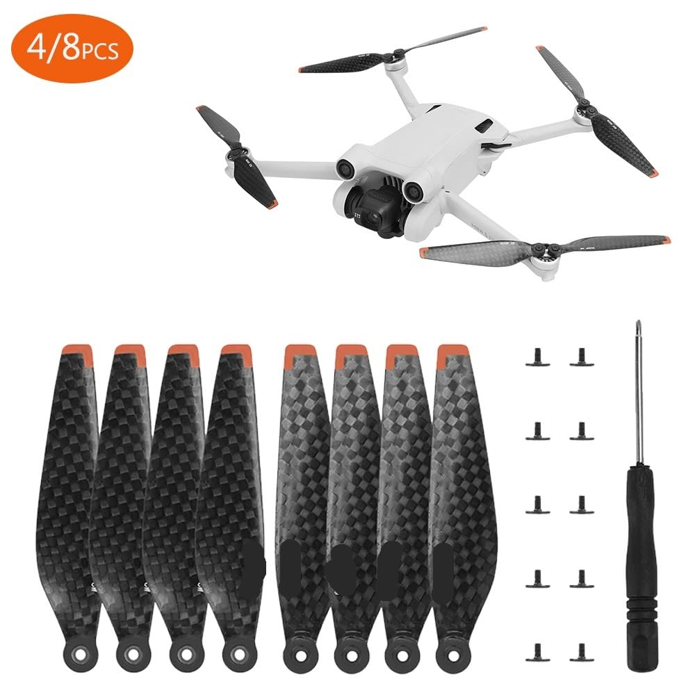 Compatible Para DJI Mini3 Mini4 Pro juego hélices fibra carbono