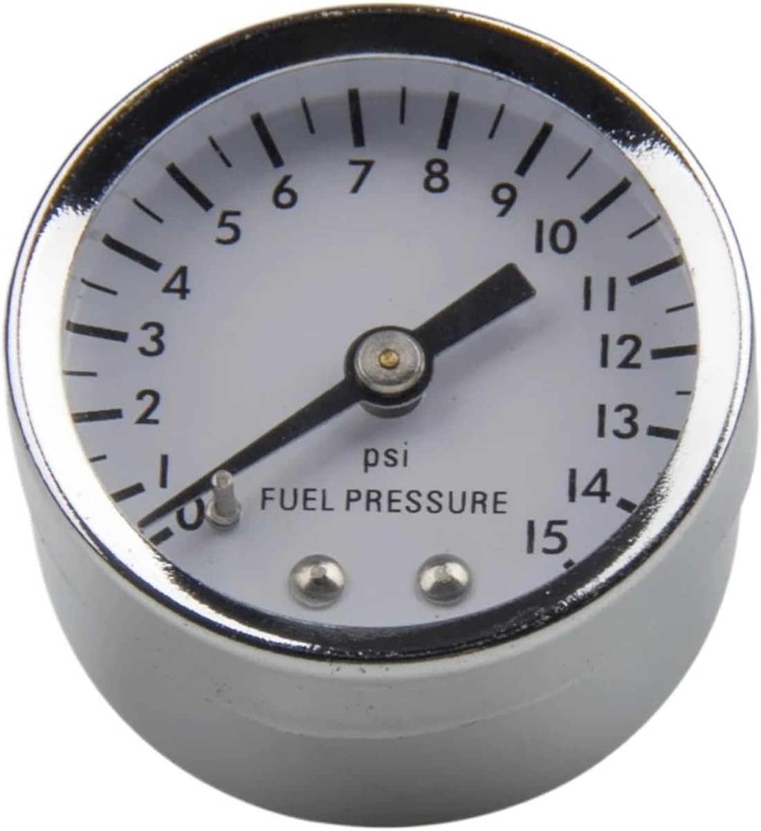 Silver 1561 Filled 0-15 PSI Fuel Pressure Gauges 1-1/2 Inch Diameter 38.00mm