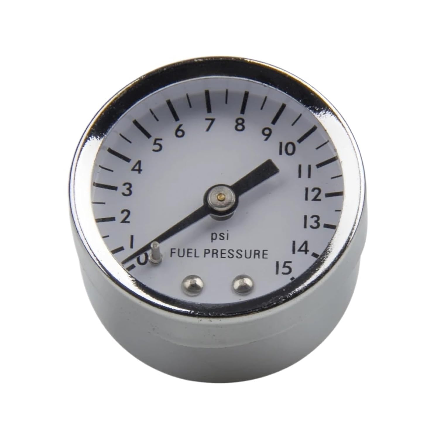 Silver 1561 Filled 0-15 PSI Fuel Pressure Gauges 1-1/2 Inch Diameter 38.00mm