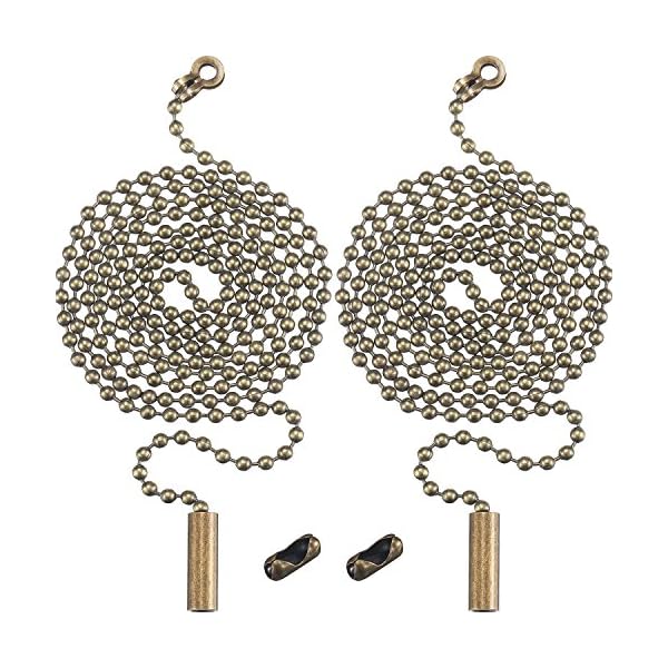 Beaded Pull Chain Extension with Connector for Ceiling Light Fan Chain