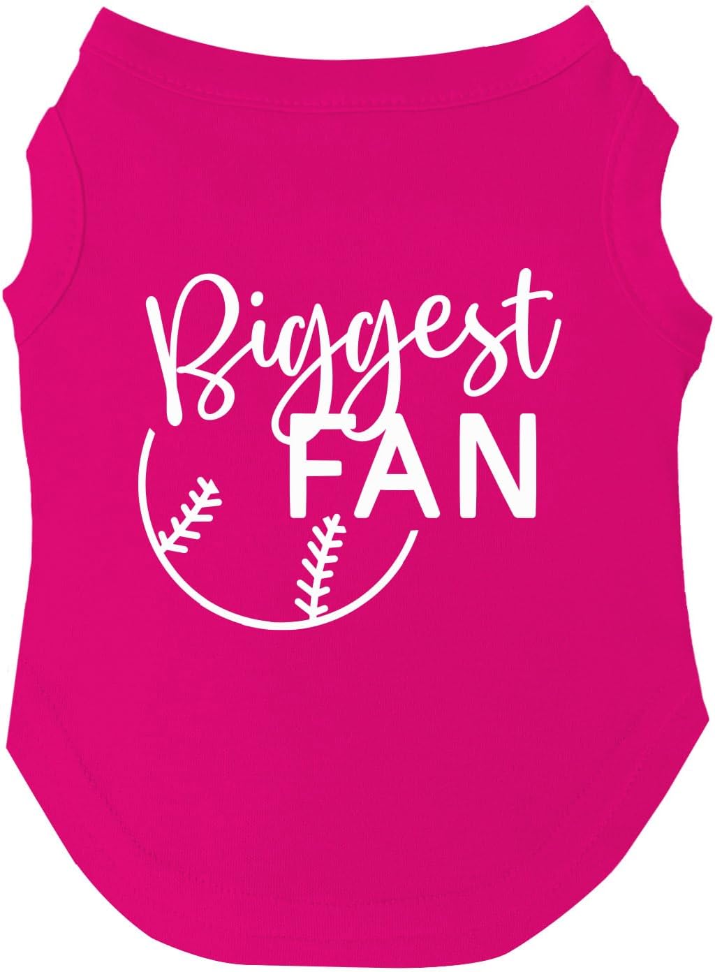 Biggest Fan Baseball Dog Tee Shirt Sizes for Puppies, Toys, and Large Breeds (Green, Small 540)
