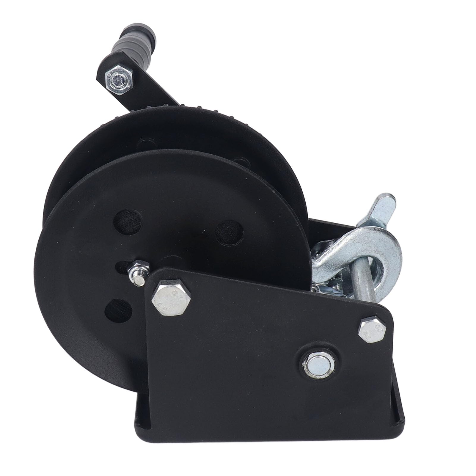 Verricello manuale da 725,7 kg con manico antiscivolo, sollevatore portatile in acciaio pesante per camion, barche e ln, ideale per sollevare e abbassare carichi pesanti