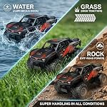 Amphibious Remote Control Car Monster Truck - 4WD Waterproof 1:16 Large All Terrain Off Road Vehicle RC Drift Cars Beach Pool Toys Gifts for Boys Kids 8-12