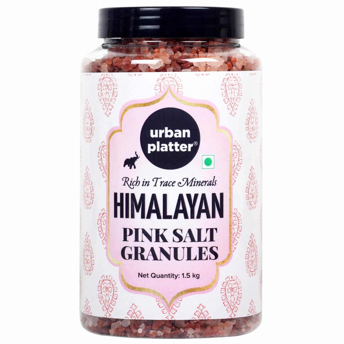 Urban Platter Pink Himalayan Rock Salt Granules, 1.5kgs (Unrefined | Additive Free | 100% Pink Rock Salt Granules | Sendha Salt | PET Jar) (B07CVJNB4J) Amazon Price History, Amazon Price Tracker