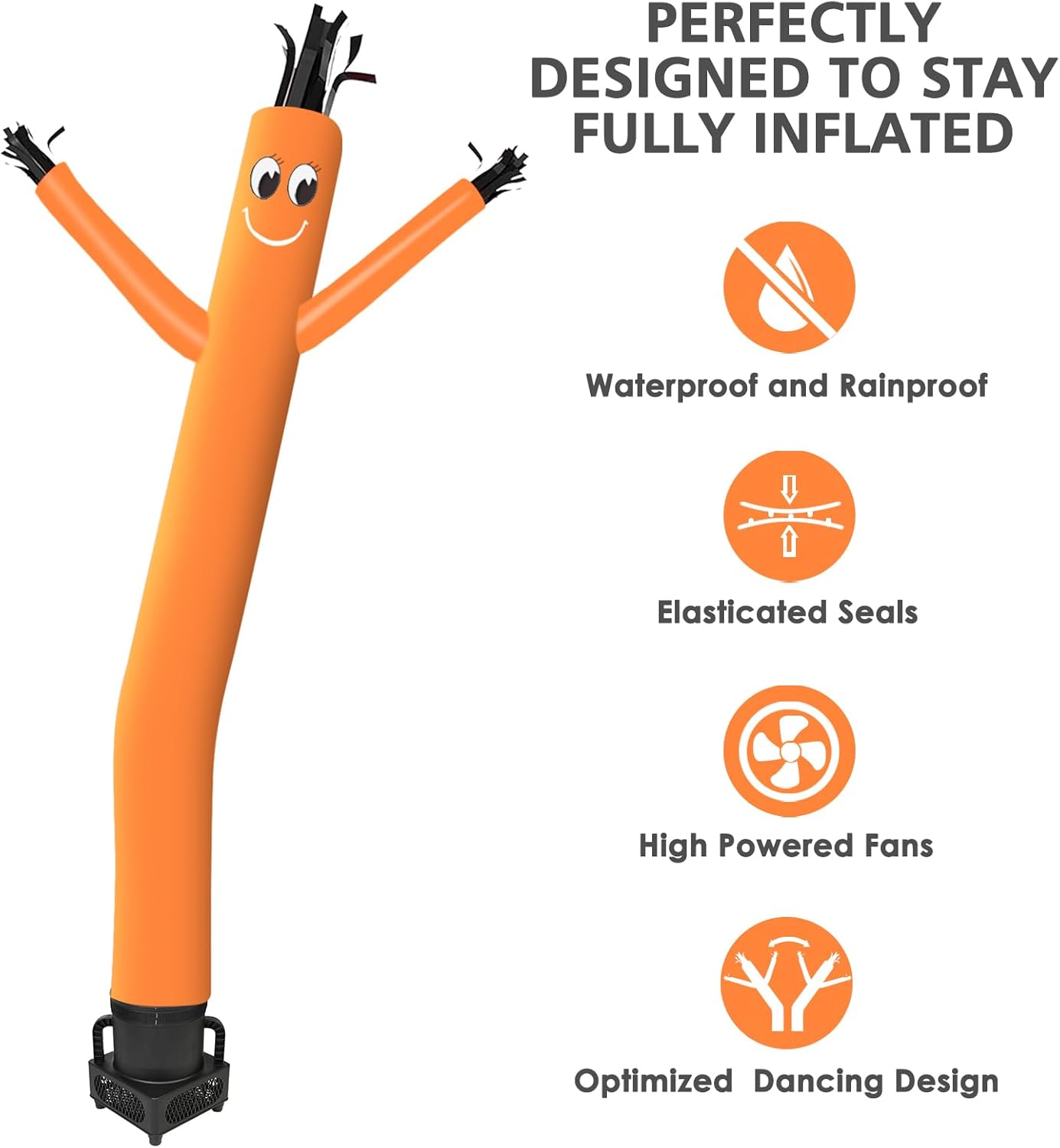 mounto 6ft fly puppet dancer with 1/3hp blower complete set (orange)