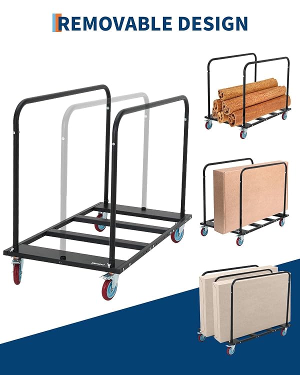 EliteEdge Folding Table Cart, 1800 LBS Capacity Heavy Duty Table Dolly with 5" PU Swivel Wheels, Adjustable Drywall Dolly Cart with Locking System for Party, Event, Hotel, Warehouse by EliteEdge - Image 6