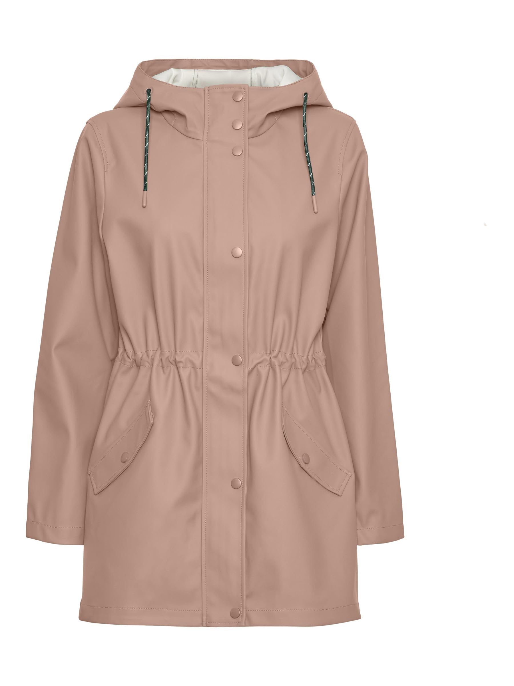 VERO MODA Tall Coated Female Jacket, Mahogany Rose, M