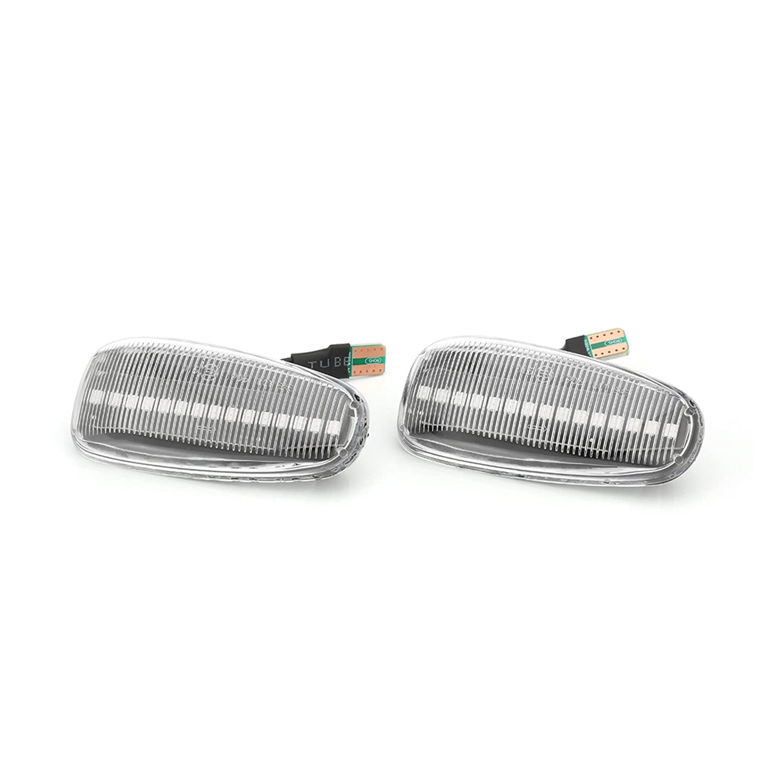 2 pezzi LUCE Indicatore laterale dinamico Indicatore di direzione Luce lampeggiante sequenziale, for Mercedes-Benz, W210 W202 W208 R170 Vito W638 Indicatore di direzione(Flowing water white)