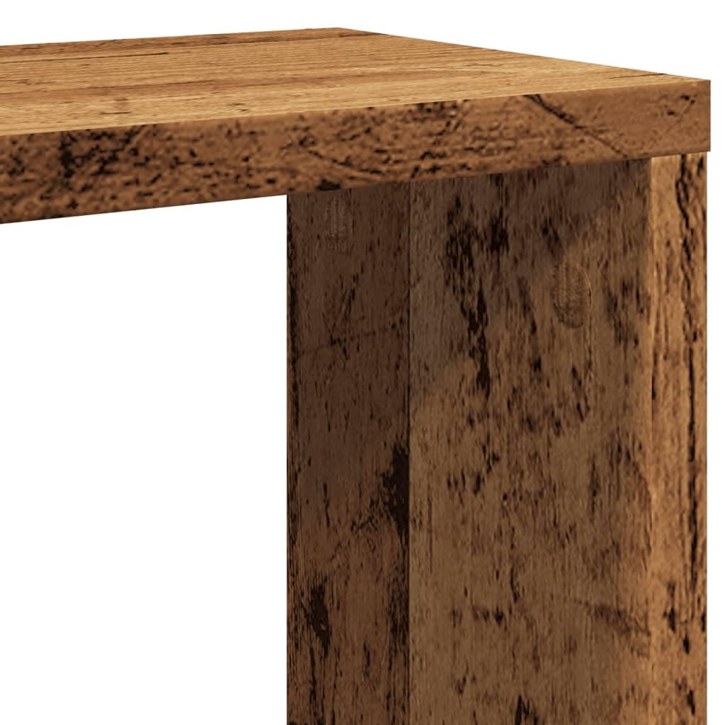 vidaXL Wandregal 4 STK., Würfelregal mit Stauraum Wandmontage, Hängeregal Schweberegal für Wohnzimmer, Cube CD Regal, Altholz-Optik Holzwerkstoff