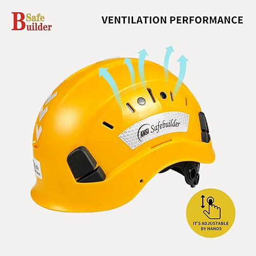 Miniatura 6 de CR06 Casco de seguridad de construcción ABS Sistema de ventilación ajustable aprobado por OSHA cascos de trabajo industrial protección de cabeza