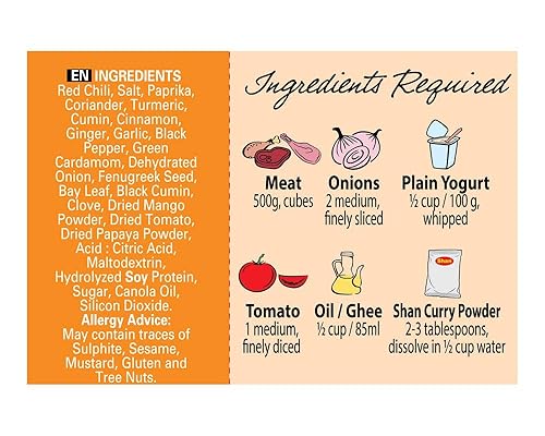 Vista 102 de Shan Mezcla de receta y condimento de pollo con mantequilla, 1.76 oz (50 g) – Polvo de especias para pollo jugoso en salsa rica de tomate