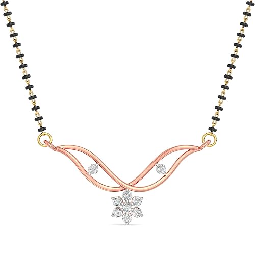 18k (750) Rose Gold and Diamond Mangalsutra for Women