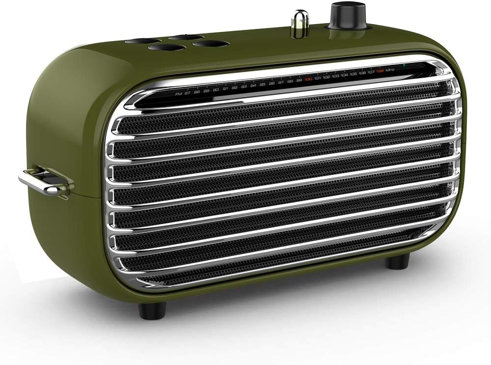 LOFREE Retro Bluetooth Speaker, Poison, Portable Wireless Speaker with Strong Bass Enhancement, 20W Output, Bluetooth 4.2, FM Radio, Vintage Style Gift for Birthday, Business Occasion, Music Lover