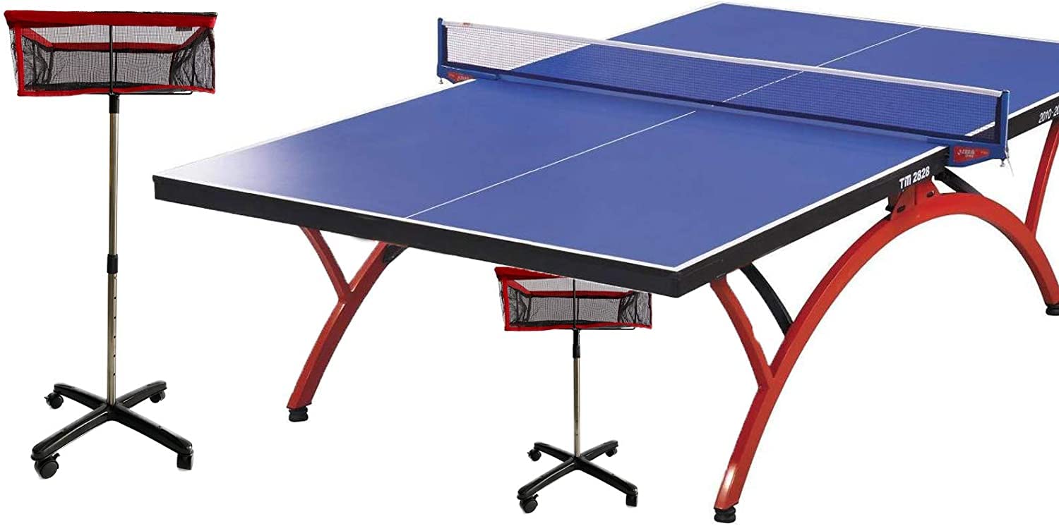 01_赤 卓球 ボールかご ボールスタンド 玉入れのかご マルチボール 練習用 バスケットピンポン 収納メッシュバッグ、高さ調節可能なスタンド付き卓球ボールメッシュバシン、トレーニング、バドミントンなどに最適 (01_赤) Amazon.co.jp: 卓球 ボールかご ボールスタンド 玉入れのかご マルチ