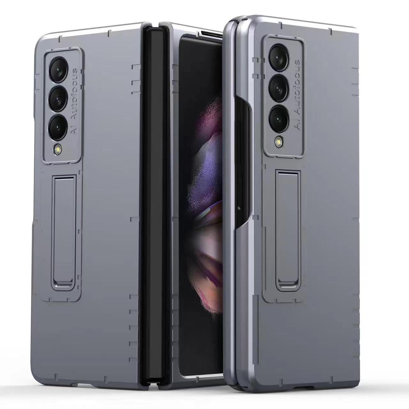 BOUNCEBACK Slim Kickstand Case/Cover for Samsung Galaxy Z Fold3 5G / Galaxy Fold 3 - Matte Silver (B09TBBM7LB) Amazon Price History, Amazon Price Tracker