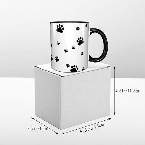 Miniatura 6 de Taza de café de cerámica divertida con diseño de perro salchicha para mujeres y hombres, 12 onzas de té caliente con asa, apta para microondas,