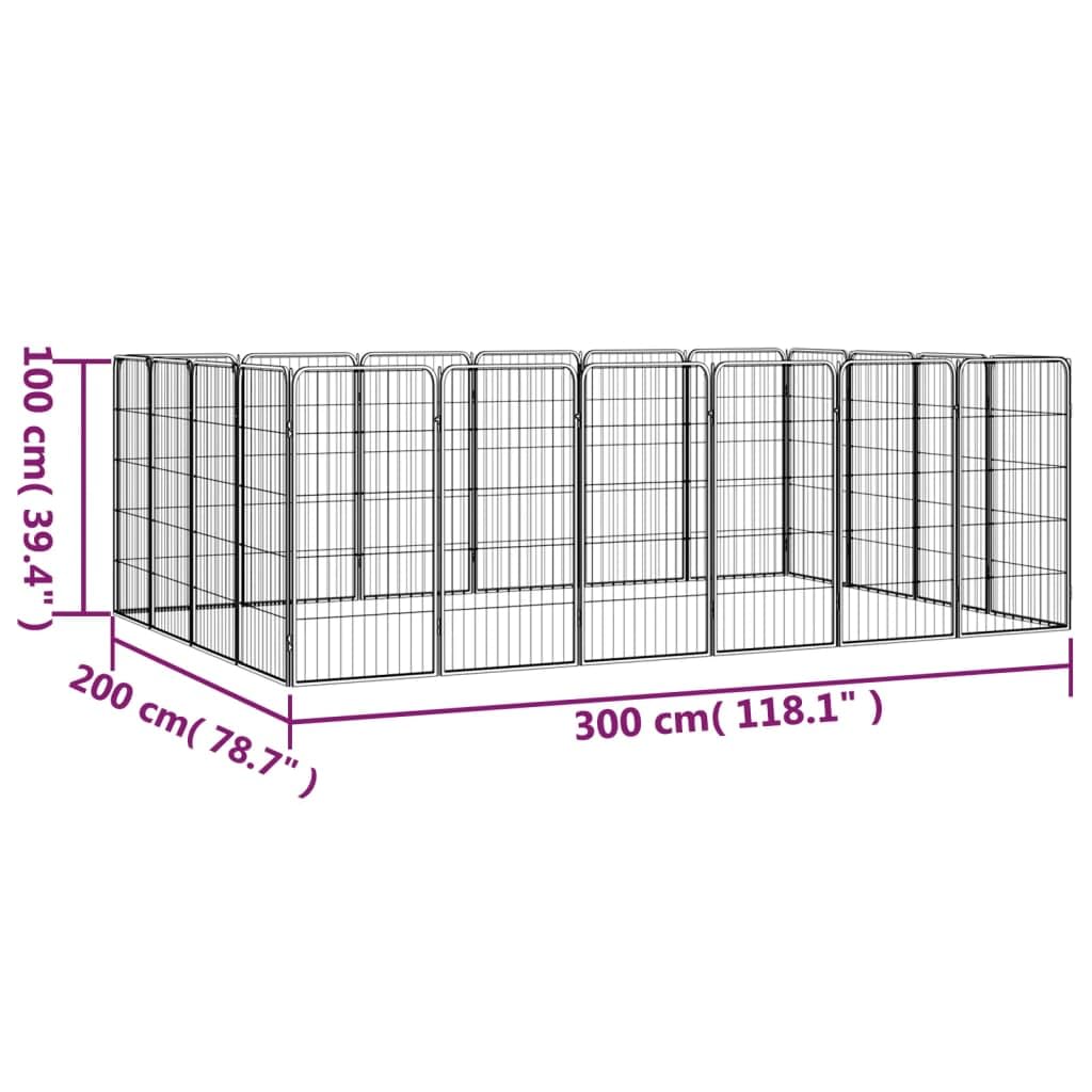 Cuccia per cani, 20 pezzi, 50 x 100 cm, in acciaio, colore nero
