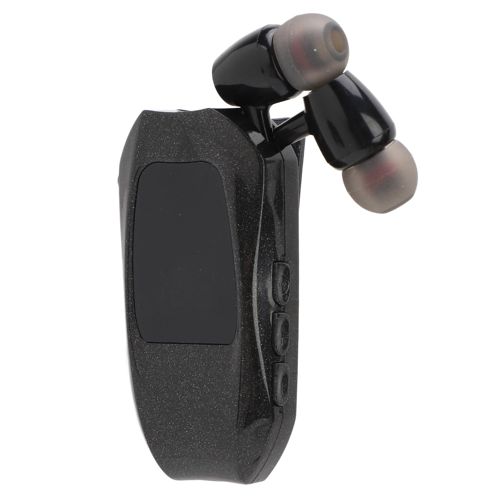 Wisoqu Retractable Headsets, Headphone V5.3 Stereo Earpiece Business Headphones, Clip on Earbud Compatible with Smart Cell Phones Tablet Pad PC Laptop (Double Ear)