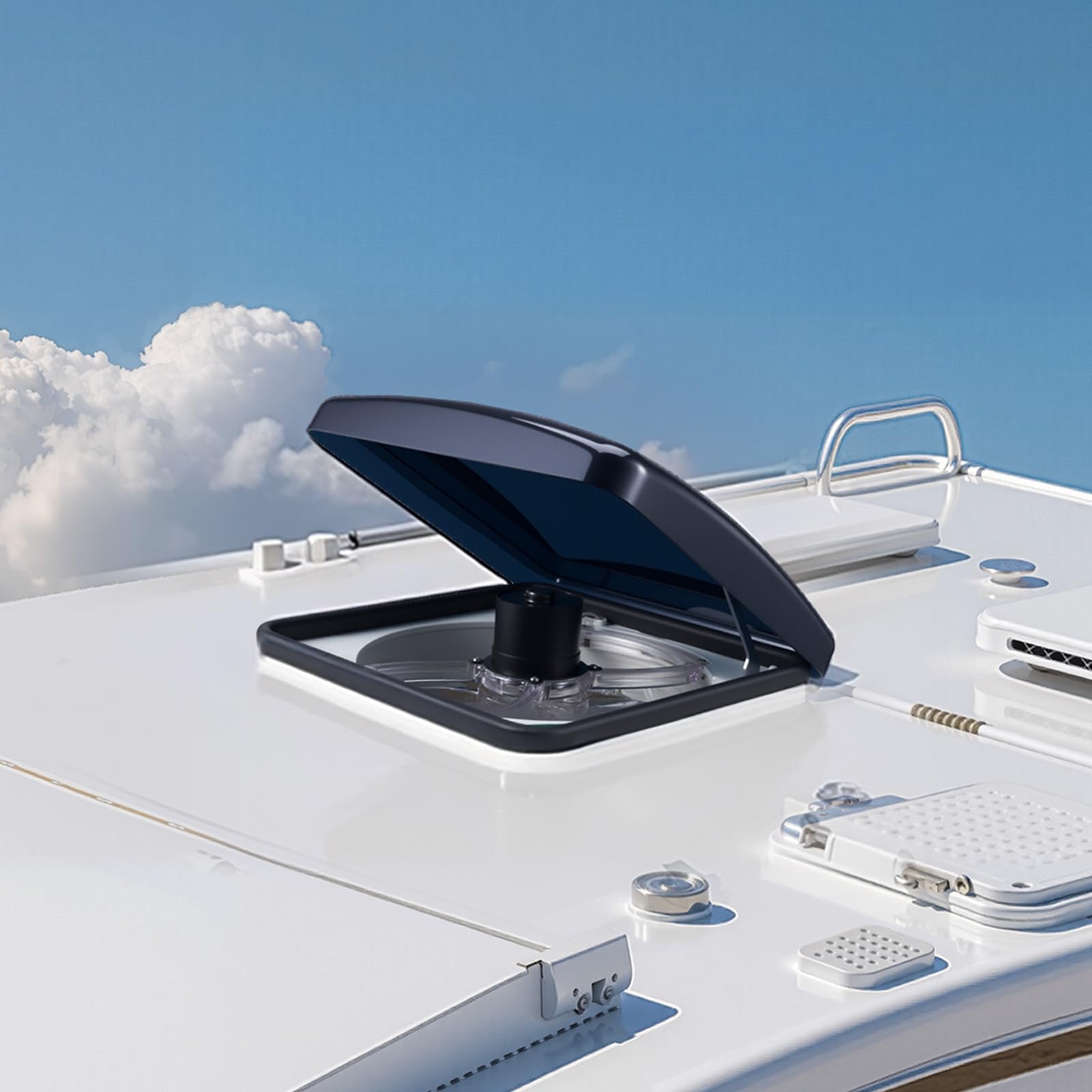 VEVOR Camper Ventilatore di Sfiato da 35,6 cm 12V 10 Velocità Telecomando Motore CC