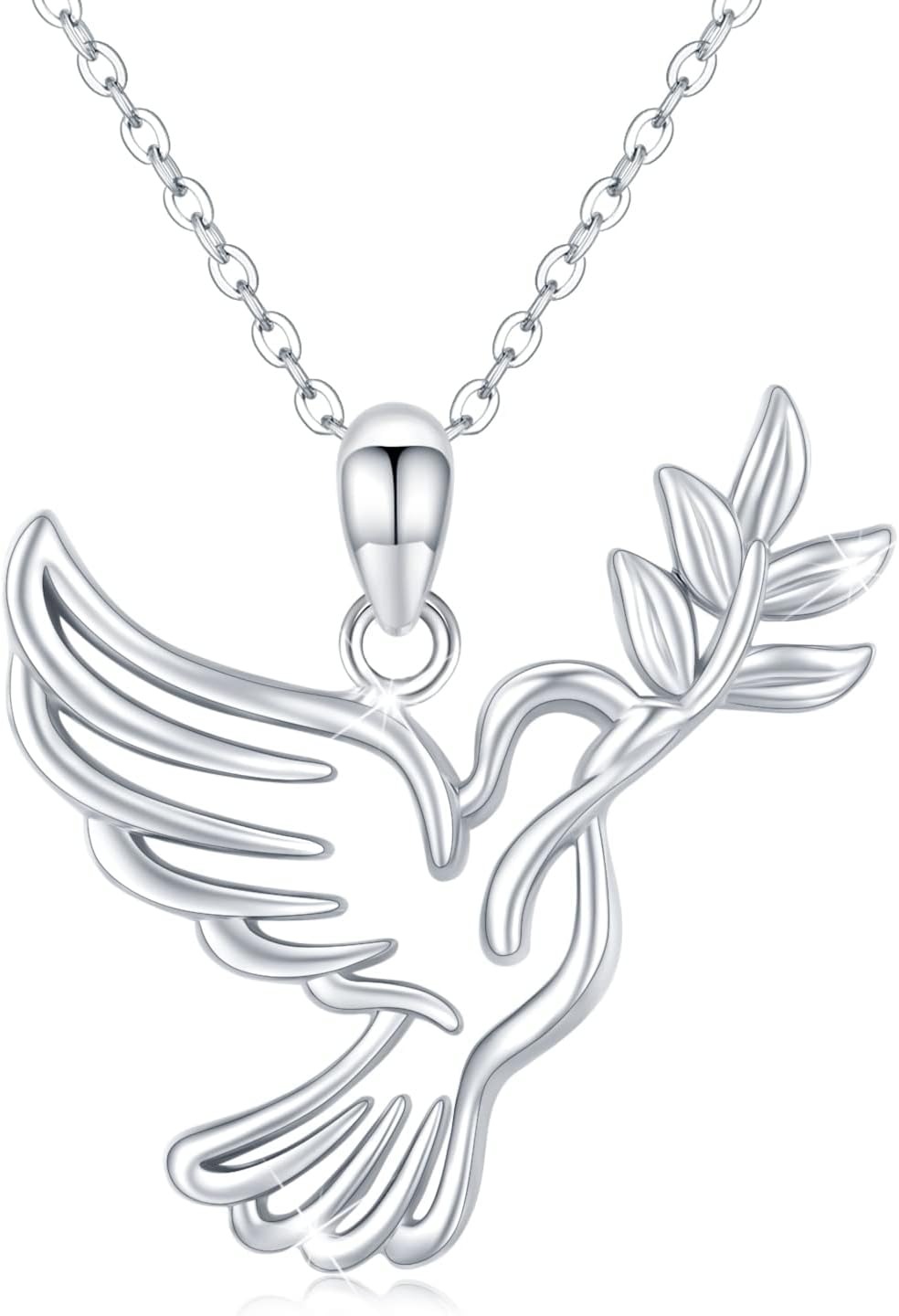 Bird Necklace 925 Sterling Silver Dove Necklace Phoenix Necklace Hummingbird Necklace Bird Jewelry for Women Teen Girls Gifts for Birthday Mother's Day