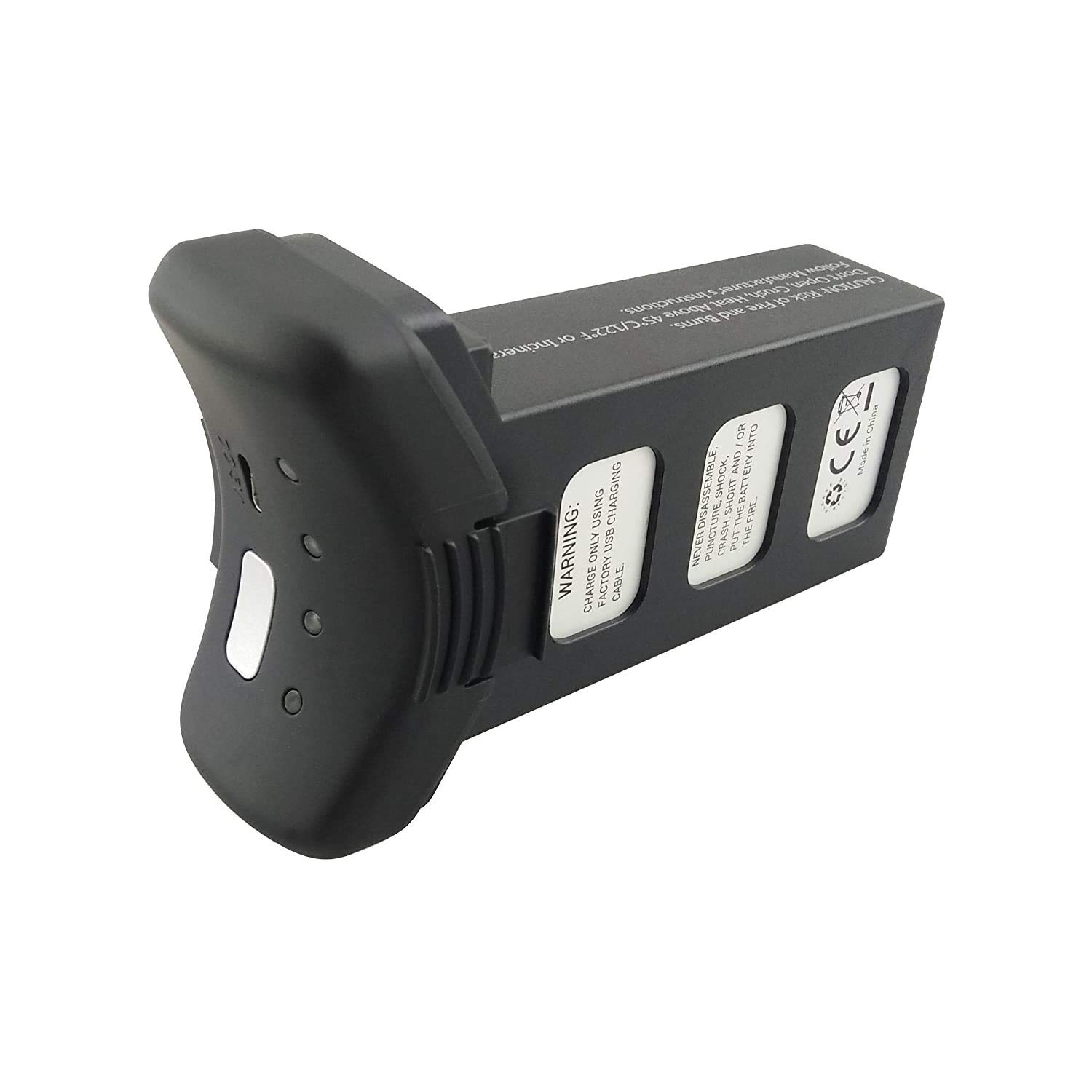 Lot de 2 batteries au lithium 7,4 V 2500 mAh pour quadricoptère HS100 S70W T35 HS100G MQ001 - Pièces de rechange pour drone Aircraft Model Drone Black Battery