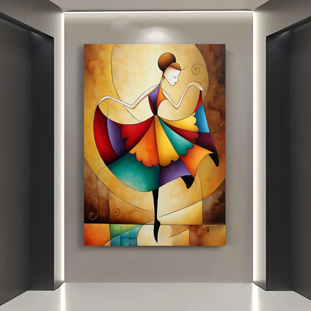 awitufhgp Featuring a French Abstract Dance Figure, Designed for Decor Living Room Entrances, for Living Room, Bedroom, Office(60x80cm/24x31in(WxH)/No frame)