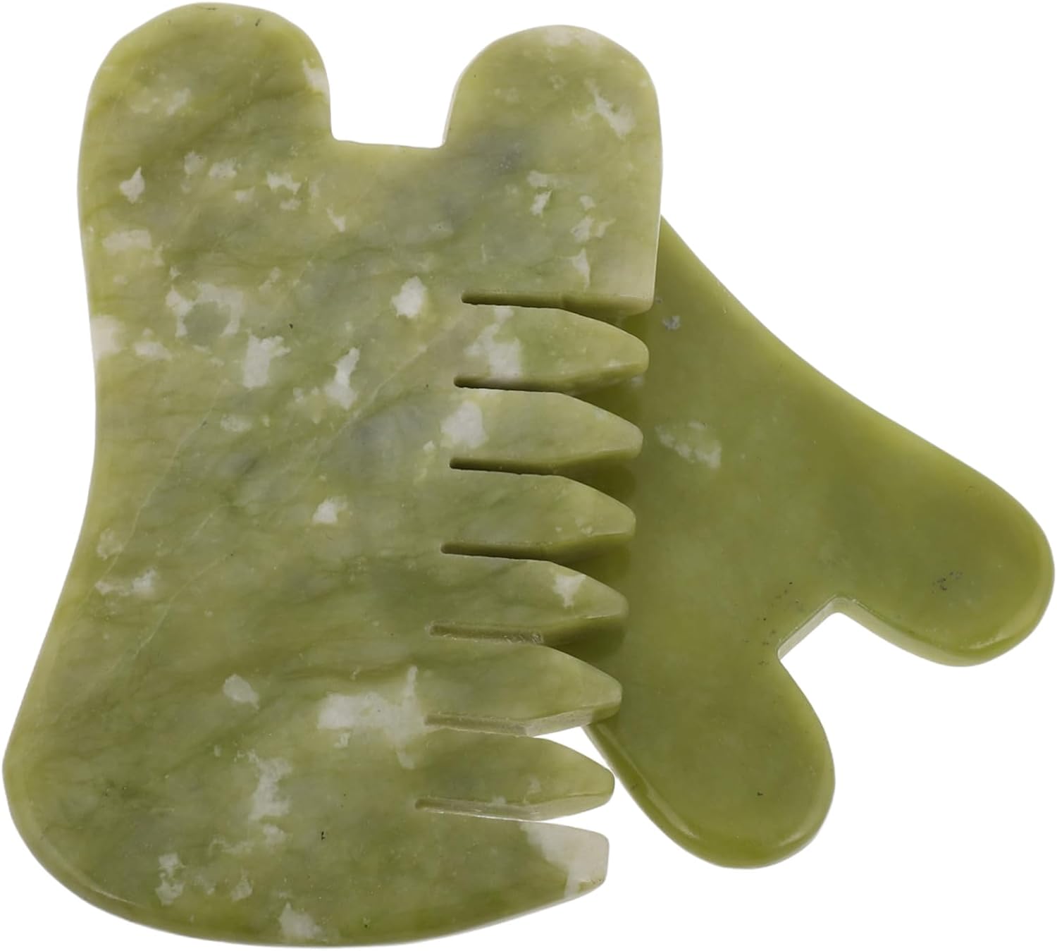 LIFKOME 2Pcs Jade Gua Facial Tools Set Natural Stone Scraping Board for Face Massage Versatile for Muscle Relaxation Smooth Finish Travel Friendly Design
