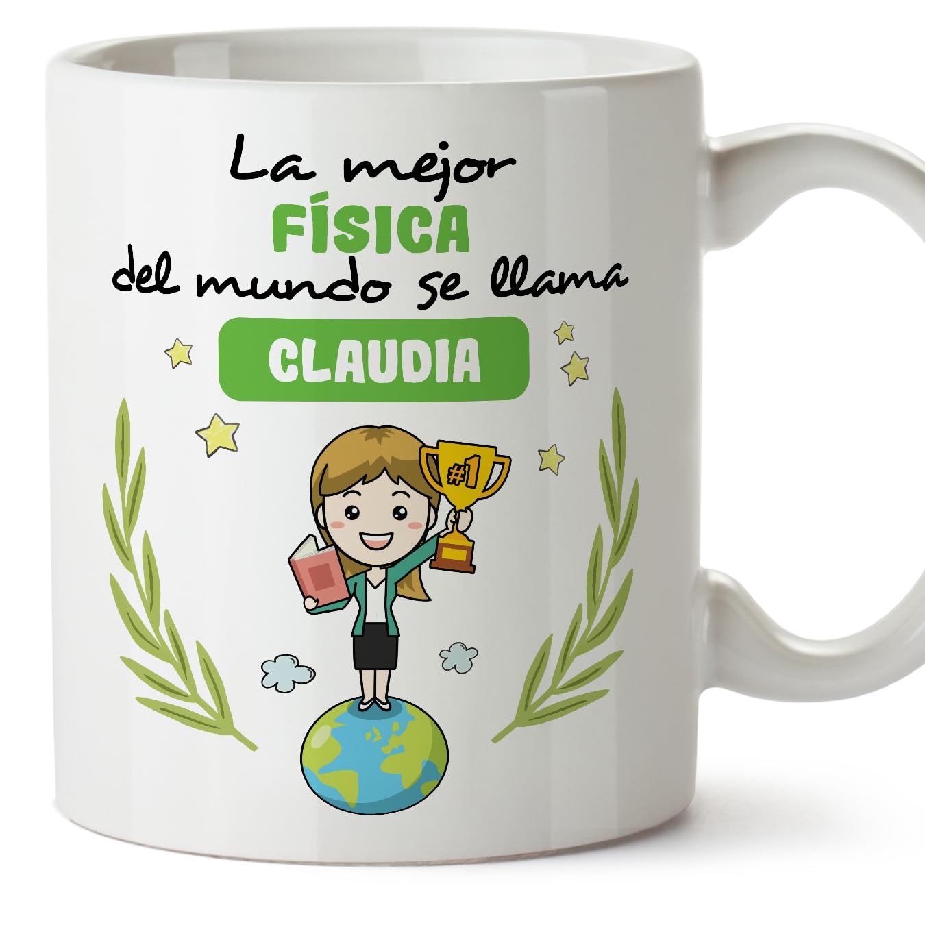 MUGFFINS Personalised Mug for Physicist Woman - in Spanish - Eres Mejor del Mundo - Funny Custom Gift for Colleagues - Ceramic 11oz Mug