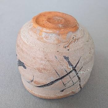 Amazon.co.jp: 唐津焼 西岡小十 氏作 絵唐津沓茶碗 絵唐津茶碗