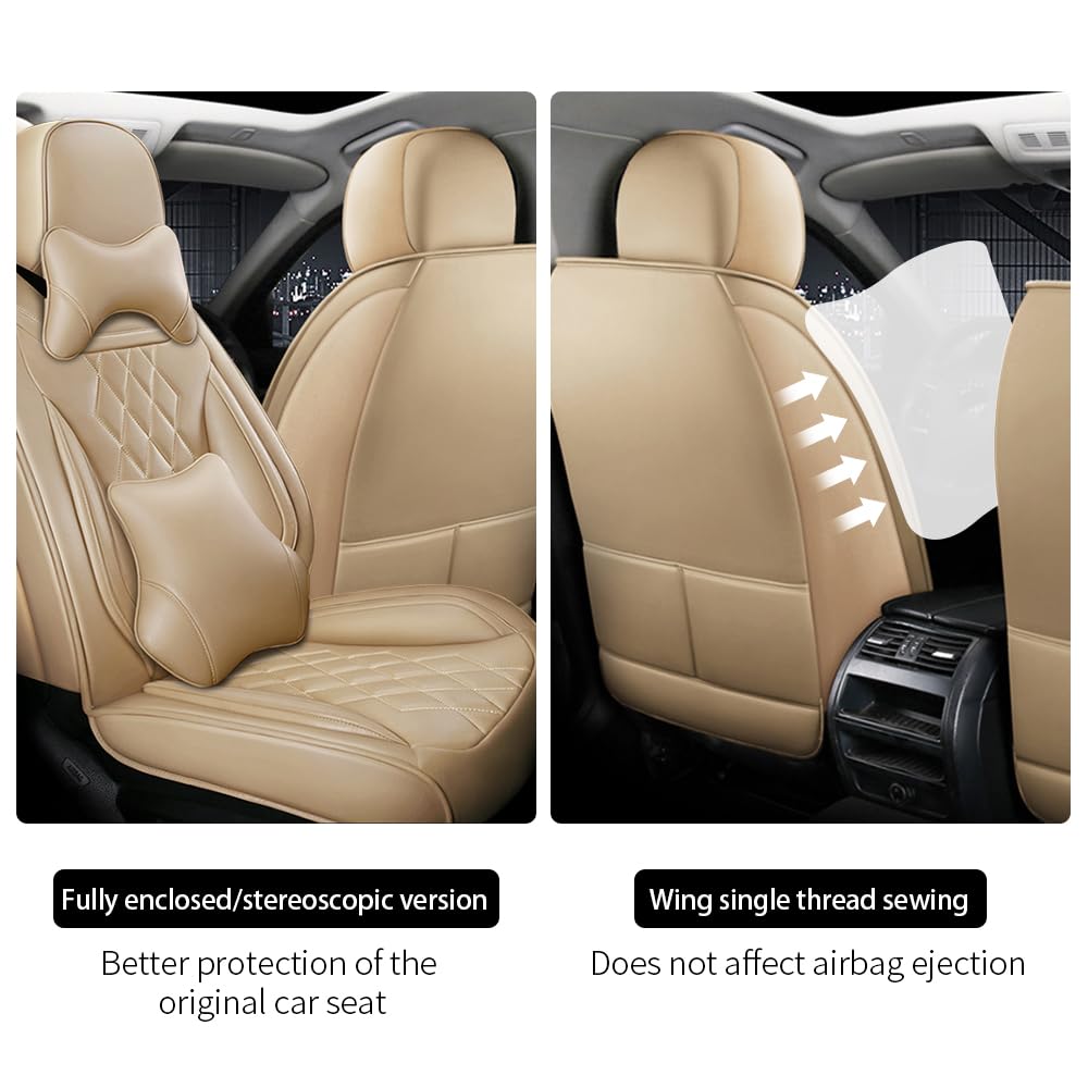 5 Seat Covers for Jeep Grand Cherokee 2006-2024 Nappa Leather Car Seat Covers Car Seat Cushions Waterproof Soft — view 4