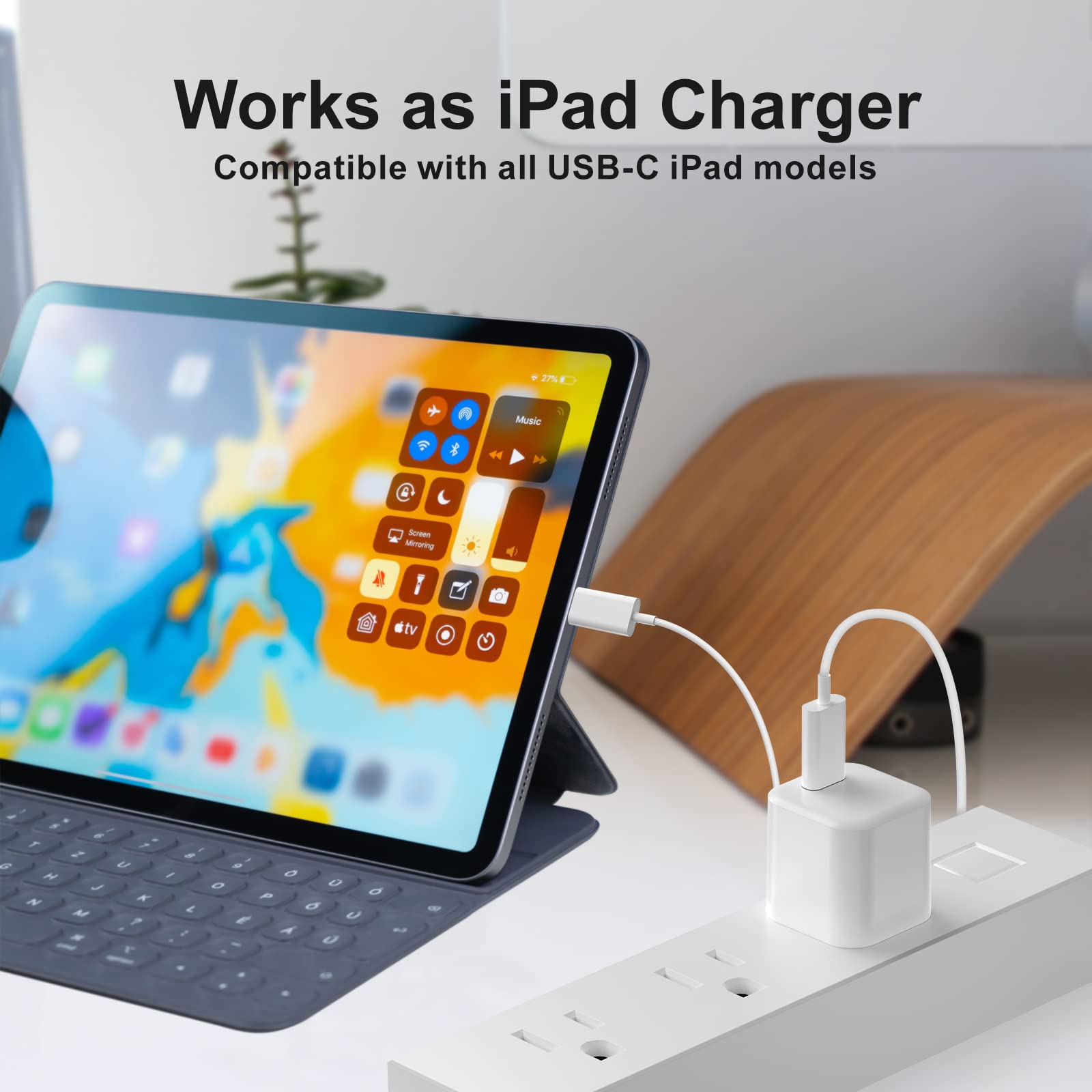 Blocco di ricarica USB C, adattatore di alimentazione di tipo C, presa da parete a cubo a ricarica rapida, compatibile con iPhone 16, 15 Pro, Max, 14, 13, 12, 11, SE, XR, XS, X, 8, 7 Plus