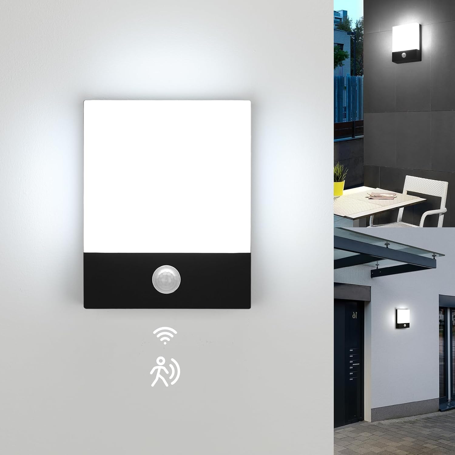Lightsjoy Outdoor Wall Light with Motion Sensor IP65 Waterproof Outside