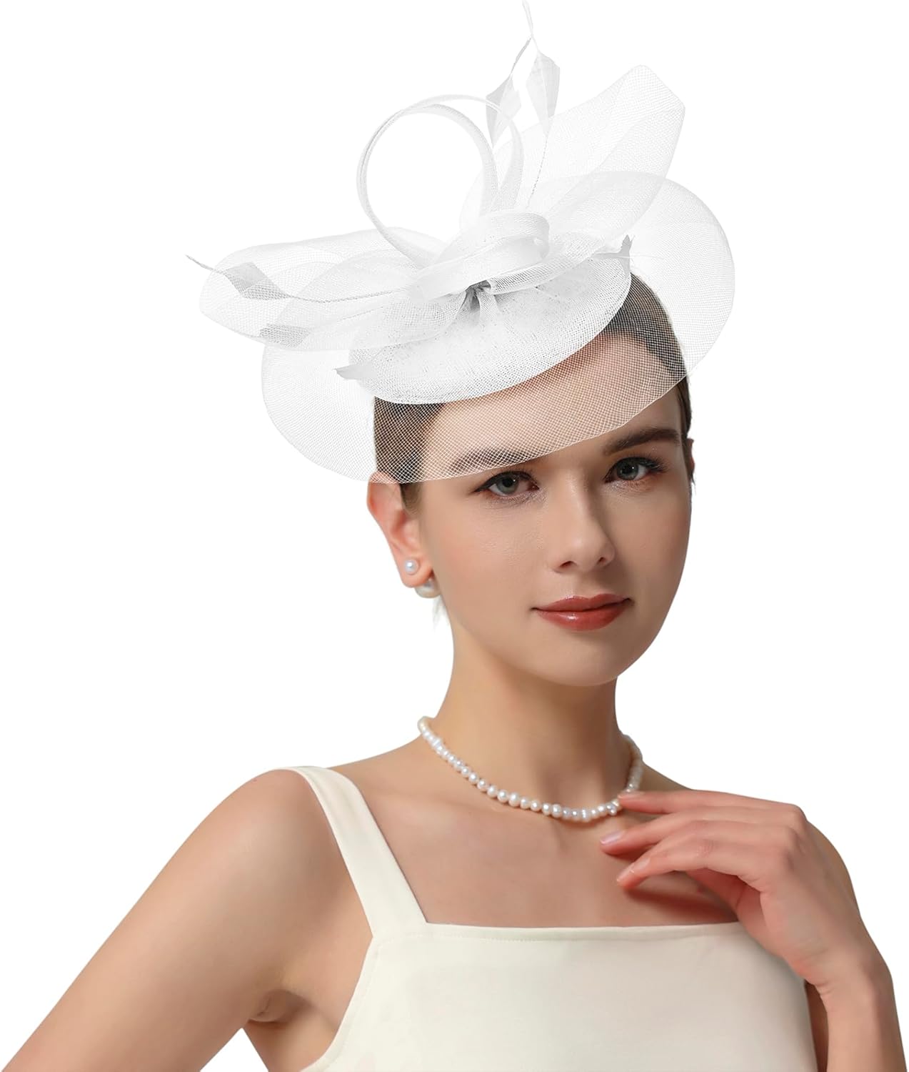 2025 Kentucky-Derby Fascinators Hats for Women Tea Party Wedding Church Hats Headwear Hair Clip - Image 3