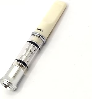 ZOBO Regular Size Cigarette Filter Holder Fear and Loathing Hunter S Thompson Type, Clean Smoke, Reduce Tar and Smoke Stains, Elegant and Stylish (with 1 Extra Mouthpiece and Sealing Ring) Silver Clr