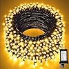 Jmexsuss 66ft 200 led christmas lights outdoor warm white christmas lights indoor plug in 8 modes twinkle string light for outside tree bedroom wedding party ceiling home decorations  urban country home decor