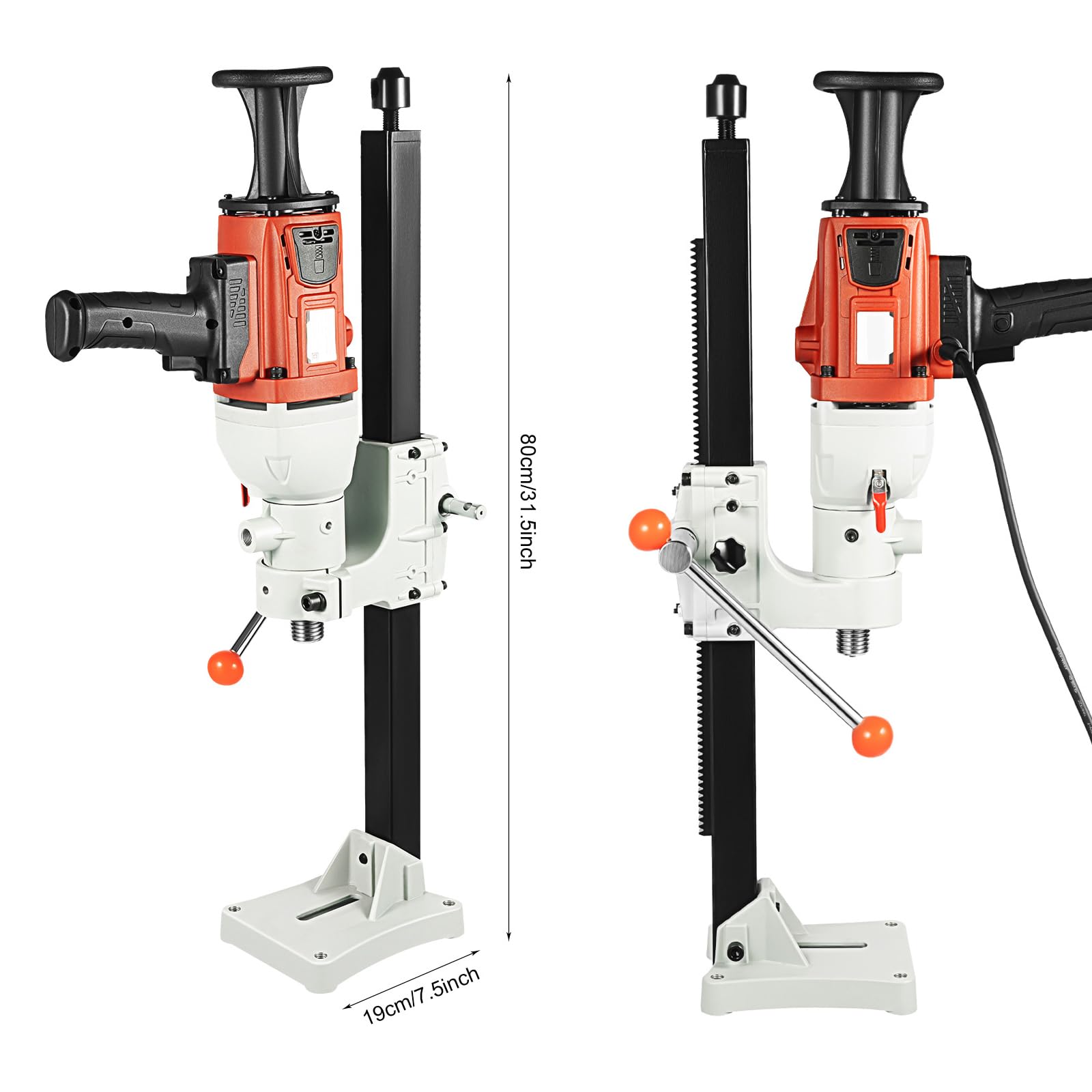 Kernbohrmaschine 2200W Nass Trocken Diamantbohrer 180mm | 1200 U/min, Wasserdichtungsdesign