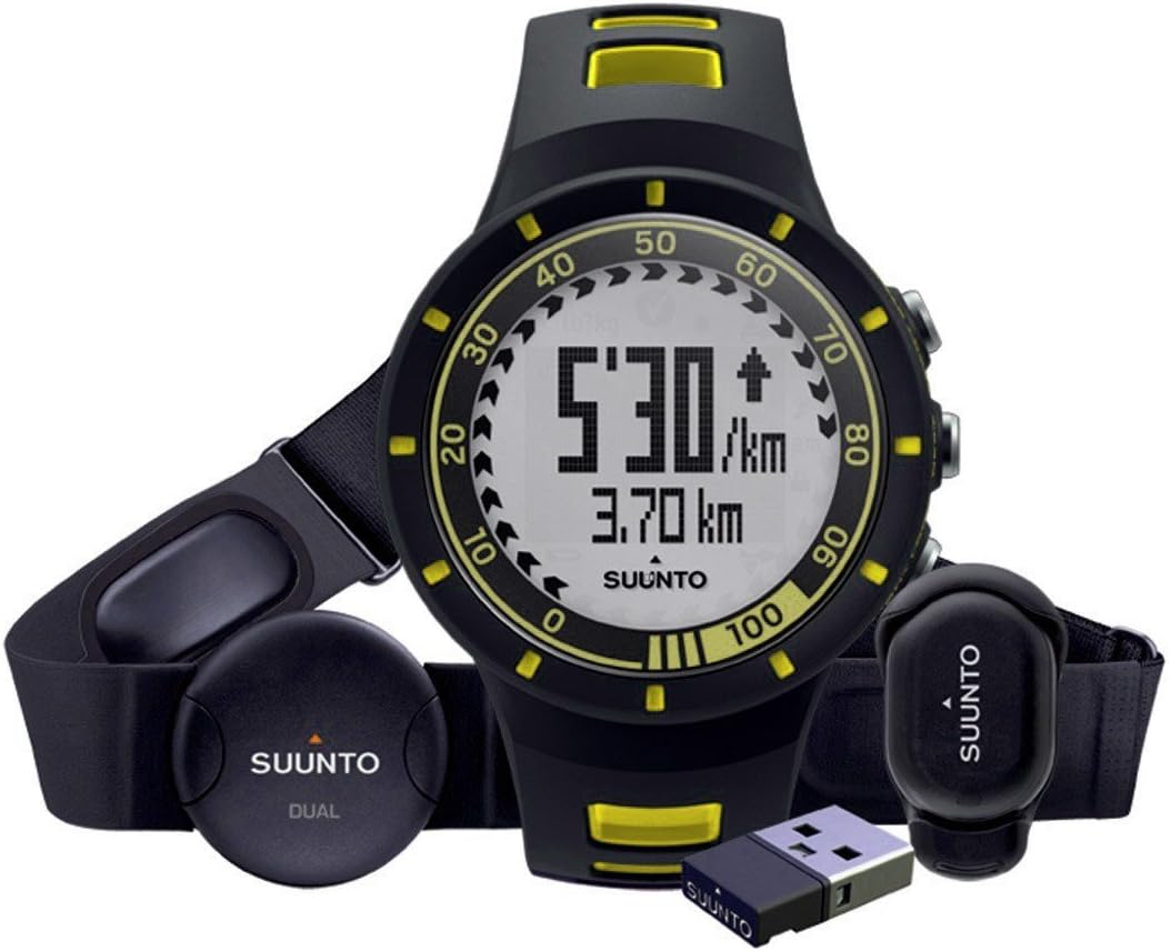SUUNTO Quest Running Pack Heart Rate Monitors Luxury Watches - Yellow Run/One Size Fits All