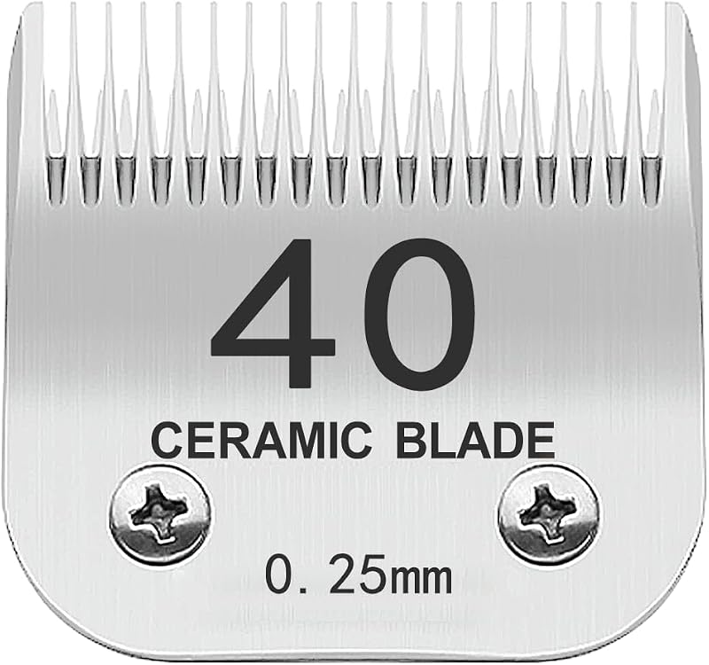 Lâmina de Reposição para Máquina de Tosa Canina TRAH 40#, Cerâmica, Corte de 0,25 mm