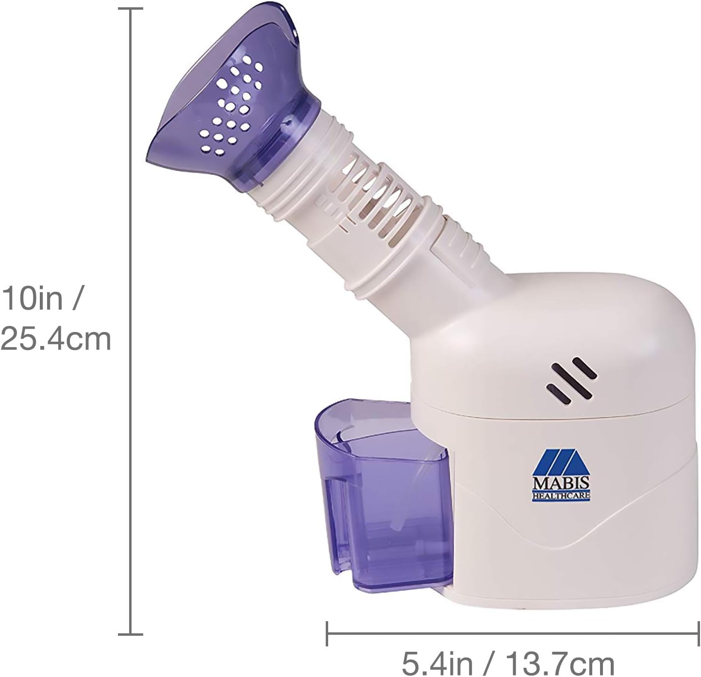 MABIS Facial Steamer, Steam Inhaler, Personal Humidifier, Vaporizer or Vocal Steamer with Aromatherapy Diffuser and Soft Face Mask for Cleansing, Sinus Pressure, Congestion, Colds and Cough, 25mL : Health & Household